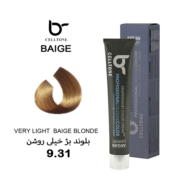 رنگ مو شماره 9.31 بلوند بژ خیلی روشن 120 میلی لیتر سلتون